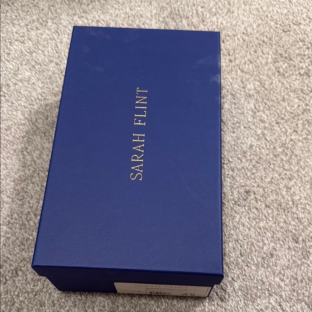 Sarah Flint Royal Blue Shoe Box with Gold Logo